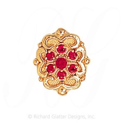 GS532 R - 14 Karat Gold Ruby Slide 